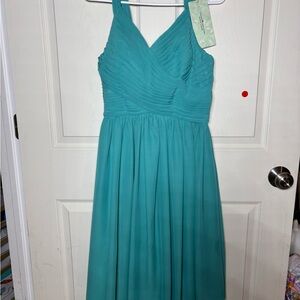 Elegant Teal Midi Dress forherandforhim size L